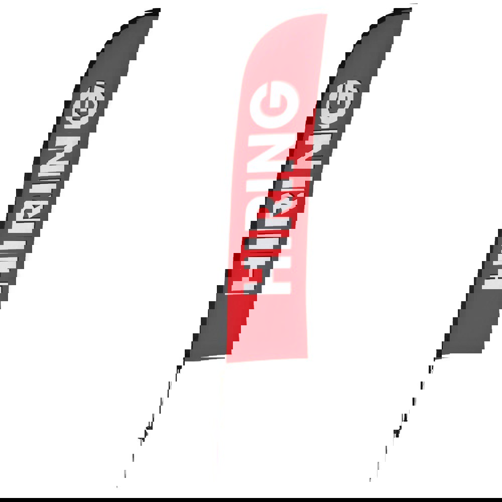 Safety Signs; Family: Architectural Sign ; Sign Type: General Information ; Sign Header: None ; Legend: Hiring Red ; Message/Graphic: Message & Graphic ; Graphic Type: Message Only